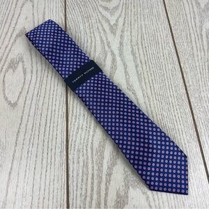606 - Tommy Hilfiger Tie Blue Pink Flowers 697 TL21100116 Silk Blend $69.50